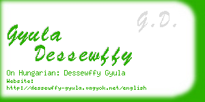 gyula dessewffy business card